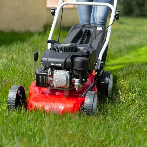 Tondeuse à Gazon 5hp 139cc Essence, Largeur Coupe 41cm 17", Hauteur De Coupe 25-75mm Réglable 7 Positions, Panier 45L, Automotrice - Greencut GLM690X 3 Tondeuse à Gazon 5hp 139cc Essence, Largeur Coupe 41cm 17", Hauteur De Coupe 25-75mm Réglable 7 Positions, Panier 45L, Automotrice - Greencut GLM690X