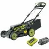 Tondeuse Tractée RYOBI 36V LithiumPlus Brushless - Coupe 51 Cm - 1 Batterie 6.0Ah - 1 Chargeur Rapide RY36LMX51A-160