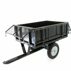 WILTEC Remorque Basculante 114x76x30cm Avec Grille Et Parois Amovibles Dispositif D'attelage Universel -Tondeuse Et Accessoires Boutique 1888150 3