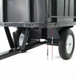 WILTEC Remorque Basculante 114x76x30cm Avec Grille Et Parois Amovibles Dispositif D'attelage Universel -Tondeuse Et Accessoires Boutique 1888150 5