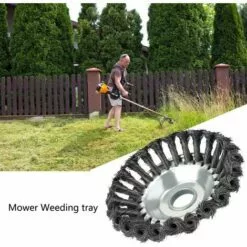 BEARSU Brosse Désherbant Ronde Pour Débroussailleuse - Haute Résistance - Cône - Anti-mauvaises Herbes - 20,3 Cm -Tondeuse Et Accessoires Boutique 25473692 5