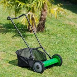 OXEO Tondeuse à Main Pelouse - Tondeuse à Main Gazon -5 Lames Solides - Largeur 40cm - Réglage Hauteur - Tondeuse Manuelle -Tondeuse Et Accessoires Boutique 28741582 5