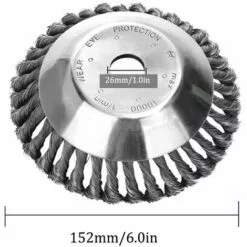 HAPPYSHOPPING Tete De Coupe De Brosse De Tondeuse A Gazon, Dissolvant De Rouille De Fil, Tete D'herbe, Tete De Desherbage, Accessoires De Debroussailleuse De Tondeuse A Gazon, 6 Pouces -Tondeuse Et Accessoires Boutique 29843205 3
