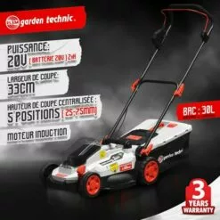 ELEM GARDEN TECHNIC Tondeuse Rechargeable 20V 33 Cm -ElemGardenTechnic -Tondeuse Et Accessoires Boutique 30385510 2