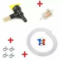 CYCLINGCOLORS Kit Essence TECUMSEH 3330005 16630024 16260003 : Robinet + Durite + Filtre + Collier Tondeuse Tracteur