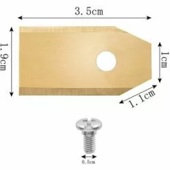 XUEQIEE 45 X Lames De Couteau En Titane Pour Toutes Les Tondeuses Robotiques Husqvarn/Automower/ Yardforce/Gardena(3g-0.75mm) Avec 45 Vis, Lames De Rechange Pour Modéles 105,310,315,320,420,430x,r40i - Doré -Tondeuse Et Accessoires Boutique 32985923 3