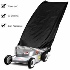 ASUPERMALL Housse De Tondeuse A Gazon Avec Revetement Impermeable Pare-Soleil Housse De Protection Anti-Dechirure Aux Uv Housse Avec Cordon De Serrage, Noir - Noir -Tondeuse Et Accessoires Boutique 33483066 5