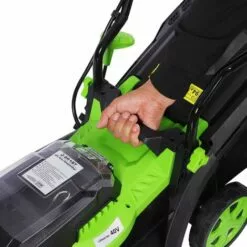 Tondeuse Electrique Sans Fil à Batterie 40V Coupe 34cm Incl. Batteries Et Chargeurs, Sac 35l 60 Min Sans Charge, Réglage Central De Coupe En 6 étapes - Tondeuse Electrique Sans Fil De BRAST -Tondeuse Et Accessoires Boutique 34686548 5