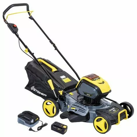 Tondeuse Poussée 40V 46cm - 4 En 1- Mulching - 1 Batterie 4Ah - 1 Chargeur 2A STEINER 3 Tondeuse Poussée 40V 46cm - 4 En 1- Mulching - 1 Batterie 4Ah - 1 Chargeur 2A STEINER