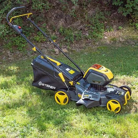 Tondeuse Poussée 40V 46cm - 4 En 1- Mulching - 1 Batterie 4Ah - 1 Chargeur 2A STEINER 5 Tondeuse Poussée 40V 46cm - 4 En 1- Mulching - 1 Batterie 4Ah - 1 Chargeur 2A STEINER – Image 3