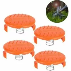 ECHOO Capuchons De Bobine, Ressorts Accessoires De Pièces De Rechange Couvercles De Capuchon De Bobine De Rechange Compatibles Avec Ressort Pour Bobine De Débroussailleuse AFS Matériau ABS Solide Et Durable (4PCS) -Tondeuse Et Accessoires Boutique 39605931 2