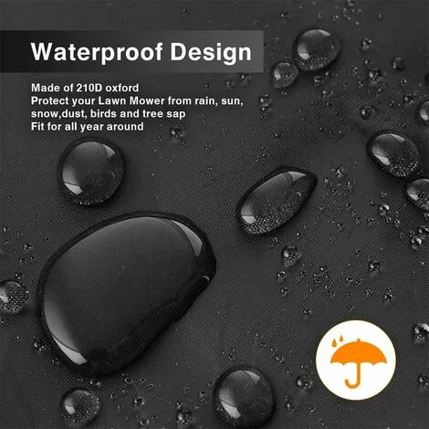 TANABATA Housse Pour Tondeuse à Gazon, étanche, Anti-poussière Et Anti-UV, En 190T, Avec Cordon De Serrage Et Sac De Rangement Pour Extérieur/intérieur - 193 X 63,5 X 112 Cm 5 TANABATA Housse Pour Tondeuse à Gazon, étanche, Anti-poussière Et Anti-UV, En 190T, Avec Cordon De Serrage Et Sac De Rangement Pour Extérieur/intérieur - 193 X 63,5 X 112 Cm – Image 3