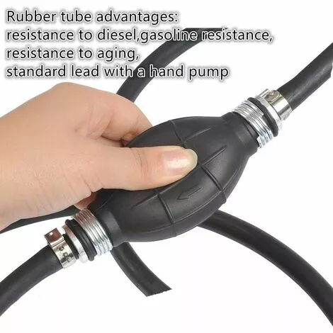 THSINDE Tuyau Gaz Carburant Pompe,Poire Amorçage Carburant Auto Bateau,Universelle Pompe à Essence De Carburant De Tuyau D'Aspiration Siphon De Pompe à Eau/essence Avec Pompe De Transfert De Carburant(8mm) 4 THSINDE Tuyau Gaz Carburant Pompe,Poire Amorçage Carburant Auto Bateau,Universelle Pompe à Essence De Carburant De Tuyau D'Aspiration Siphon De Pompe à Eau/essence Avec Pompe De Transfert De Carburant(8mm) – Image 2