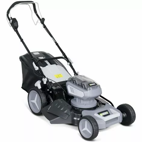 VOLTR 36V – Tondeuse à Gazon Sans Fil Tractée Ø46cm – 2x Batteries 18V Lithium 8.0Ah + Double Chargeur Rapide. Récupérateur D’herbe 50L - Gris 4 VOLTR 36V – Tondeuse à Gazon Sans Fil Tractée Ø46cm – 2x Batteries 18V Lithium 8.0Ah + Double Chargeur Rapide. Récupérateur D’herbe 50L - Gris – Image 2