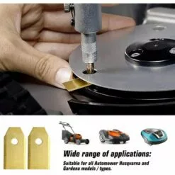 SUN FLOWERIT Lot De 45 Lames En Titane Pour Tondeuse Robot Husqvarna Automower, Gardena, Yardforce (3 G - 0,75 Mm) + 45 Vis 9 SUN FLOWERIT Lot De 45 Lames En Titane Pour Tondeuse Robot Husqvarna Automower, Gardena, Yardforce (3 G - 0,75 Mm) + 45 Vis -Tondeuse Et Accessoires Boutique 45086084 3