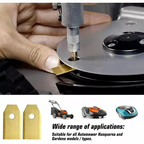 SUN FLOWERIT Lot De 45 Lames En Titane Pour Tondeuse Robot Husqvarna Automower, Gardena, Yardforce (3 G - 0,75 Mm) + 45 Vis 5 SUN FLOWERIT Lot De 45 Lames En Titane Pour Tondeuse Robot Husqvarna Automower, Gardena, Yardforce (3 G - 0,75 Mm) + 45 Vis â Image 3