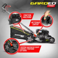 GARDEOPRO Tondeuse Thermique Tractée 161CC Avec Moteur Briggs And Stratton, Mulching Et éjection Latérale - Gardeo Pro 9 GARDEOPRO Tondeuse Thermique Tractée 161CC Avec Moteur Briggs And Stratton, Mulching Et éjection Latérale - Gardeo Pro -Tondeuse Et Accessoires Boutique 50921873 3