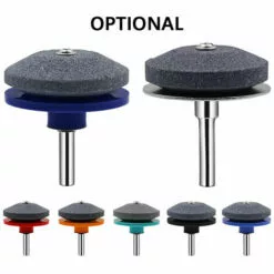 SUPERSELLER Accessoire Pour Tondeuse Et Autoportée Affûteuse De Lame De Tondeuse à Gazon Affûteuse Universelle Meuleuse Meule Pierre Pour Perceuse électrique Perceuse à Main Tige 1/4", Bleu - Bleu -Tondeuse Et Accessoires Boutique 51244965 2
