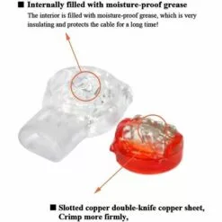 LITZEE 100pcs Scotchlok UY Waterproof Connector, Cable Connectors Filled With Reins Connection Clamps For Garden & Outdoor Robotic Lawn Mowers 10 LITZEE 100pcs Scotchlok UY Waterproof Connector, Cable Connectors Filled With Reins Connection Clamps For Garden & Outdoor Robotic Lawn Mowers -Tondeuse Et Accessoires Boutique 51552684 4