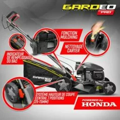 GARDEOPRO Tondeuse Thermique Tractée 167CC Avec Moteur Honda, Mulching Et éjection Latérale - Gardeo Pro -Tondeuse Et Accessoires Boutique 52963792 3