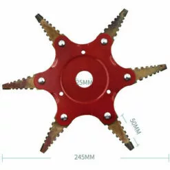 QERSTA Lame De Tondeuse à Gazon En Dents De Scie, Tête De Tonte à Six Lames, Accessoires De Désherbage Agricole 0,5 Lame Noire à Corps Rouge 9 QERSTA Lame De Tondeuse à Gazon En Dents De Scie, Tête De Tonte à Six Lames, Accessoires De Désherbage Agricole 0,5 Lame Noire à Corps Rouge -Tondeuse Et Accessoires Boutique 53259516 3