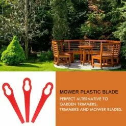 HKLFFJA 100 Pièces Jardin Pelouse Tondeuse Plastique Accessoires De Tondeuse à Gazon Lames En Plastique Couteau De Rechange En Plastique Pour FRT18A FRT18A1 ART46155 FRT20A1 Accessoires 10 HKLFFJA 100 Pièces Jardin Pelouse Tondeuse Plastique Accessoires De Tondeuse à Gazon Lames En Plastique Couteau De Rechange En Plastique Pour FRT18A FRT18A1 ART46155 FRT20A1 Accessoires -Tondeuse Et Accessoires Boutique 53555508 4