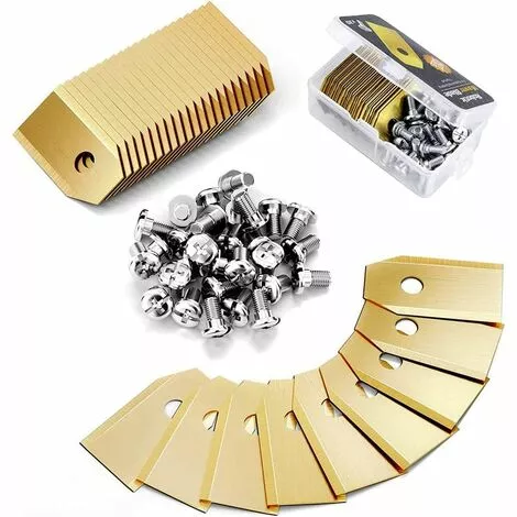 VERSAILLESFR Lame Robot Tondeuse , 30 Lames De Rechange Universelles Couteau De Rechange Adapté à Toutes Les Tondeuses à Gazon Robotiques Husqvarna Automower, Gardena, Yardforce 35*18*0.6mm,Versailles 3 VERSAILLESFR Lame Robot Tondeuse , 30 Lames De Rechange Universelles Couteau De Rechange Adapté à Toutes Les Tondeuses à Gazon Robotiques Husqvarna Automower, Gardena, Yardforce 35*18*0.6mm,Versailles