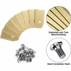 DECKON Lame De Rechange En Titane Pour Tondeuse Husqvarna, Lot De 30 Lame De Tondeuse à Gazon, Faucheuses à Gazon Accessoires Avec Vis -Tondeuse Et Accessoires Boutique 54168521 2