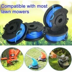4 Bobines De Fil Triomphe Pour Débroussailleuse Bobine De Rechange Pour Coupe-bordure En Nylon Bobine Fil Coupe Bordure Bobine De Remplacement à Alimentation Automatique Pour Tondeuse à Gazon -Tondeuse Et Accessoires Boutique 54895226 4