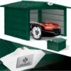 KESSER® Toit à Deux versants De Garage Pour Tondeuse | Toiture | Carport | Abri En Métal Pour Tondeuse à Gazon, Robot à Gazon, Tondeuse Automatique De Jardin | Résistant Aux Intempéries | Garage Pour Tondeuse Robot Avec Matériel De Montage, Vert -Tondeuse Et Accessoires Boutique 54941672 1