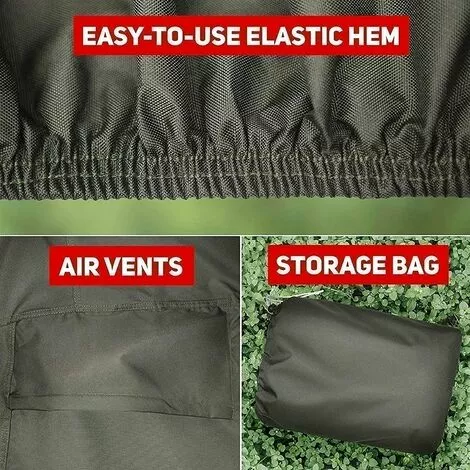 HKLFFJA Housses De Tondeuse À Gazon Imperméables Pour Le Stockage À L'extérieur, Housse Anti-poussière Universelle Pour Tracteur De Pelouse, Bâche Résistante Aux Intempéries Avec Cordon De Traction 6 HKLFFJA Housses De Tondeuse À Gazon Imperméables Pour Le Stockage À L'extérieur, Housse Anti-poussière Universelle Pour Tracteur De Pelouse, Bâche Résistante Aux Intempéries Avec Cordon De Traction – Image 4