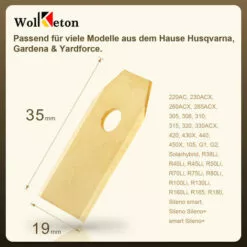 VINGO 30 Lames De Tondeuses-robots En Titane Pour Ardumower, Husqvarna Automower 0,75mm - Jaune 11 VINGO 30 Lames De Tondeuses-robots En Titane Pour Ardumower, Husqvarna Automower 0,75mm - Jaune -Tondeuse Et Accessoires Boutique 55433297 5
