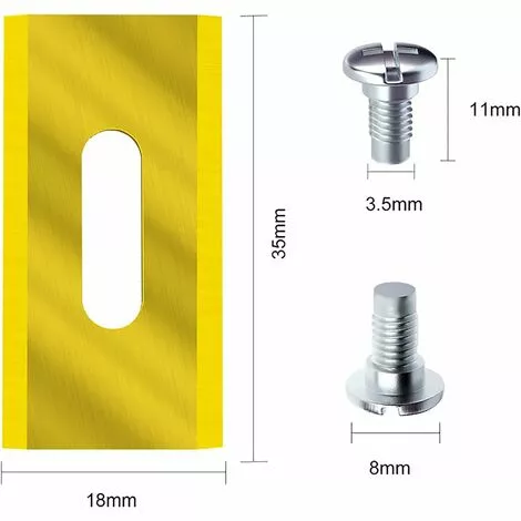 SUPERMARKET Lot De 30 Lames De Tondeuse En Acier Inoxydable Pour Husavarna 36,5 X 18,5 X 0,65 Mm (Or)Superma 4 SUPERMARKET Lot De 30 Lames De Tondeuse En Acier Inoxydable Pour Husavarna 36,5 X 18,5 X 0,65 Mm (Or)Superma – Image 2