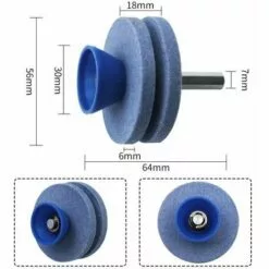 FR-LIFE BR-Vie 2 Affûteurs De Lame De Tondeuse à Gazon Double Couche,ésistant à L'usure Adapté à La Plupart Des Perceuses électriques Ou Perceuses à Main Professionnelle Accessoire Perceuse De Fichier Rotatif -Tondeuse Et Accessoires Boutique 56074057 2