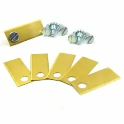 IRISFR 30 Lame De Rechange Qualité-Lames Compatible Avec Belrobotic Bigmow 0,5mm + Vis，lames De Tondeuse à Gazon，or，Lilaris