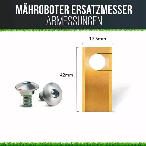 IRISFR 30 Lame De Rechange Qualité-Lames Compatible Avec Belrobotic Bigmow 0,5mm + Vis,lames De Tondeuse à Gazon,or,Lilaris 4 IRISFR 30 Lame De Rechange Qualité-Lames Compatible Avec Belrobotic Bigmow 0,5mm + Vis,lames De Tondeuse à Gazon,or,Lilaris – Image 2