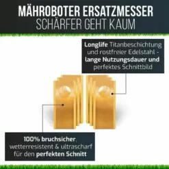 IRISFR 30 Lame De Rechange Qualité-Lames Compatible Avec Belrobotic Bigmow 0,5mm + Vis,lames De Tondeuse à Gazon,or,Lilaris 8 IRISFR 30 Lame De Rechange Qualité-Lames Compatible Avec Belrobotic Bigmow 0,5mm + Vis,lames De Tondeuse à Gazon,or,Lilaris -Tondeuse Et Accessoires Boutique 56742781 3