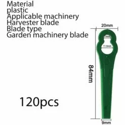 HKLFFJA Lot De 120 Lames De Rechange Pour Tondeuse à Gazon, Lame De Rechange En Plastique Pour Tondeuse à Gazon, Lames De Coupe Pour Tondeuse à Gazon, Lames De Rechange En Plastique(Vert) -Tondeuse Et Accessoires Boutique 57020481 5