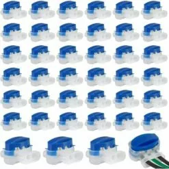 HKLFFJA Connecteurs De Câble Remplis Des Résines, 40 Pièces Connecteurs De Câble Robot Tondeuse Remplis Étanche 3 Trous Fils Électrique Sertis Gel Résine Pour Tondeuses à Gazon Robotiques Automower.