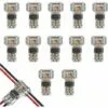 DECKON 12Pcs Connecteurs De Câble En T, 12V Etanches Connecteur De Fil Electrique à 2 Broches Connecteur Basse Tension Pour Connexion Electrique Temporaire / Audio / Vidéo / Eclairage -Tondeuse Et Accessoires Boutique 57597798 1
