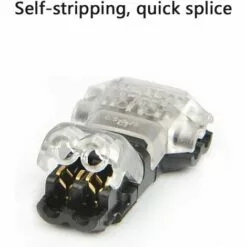 DECKON 12Pcs Connecteurs De Câble En T, 12V Etanches Connecteur De Fil Electrique à 2 Broches Connecteur Basse Tension Pour Connexion Electrique Temporaire / Audio / Vidéo / Eclairage -Tondeuse Et Accessoires Boutique 57597798 4