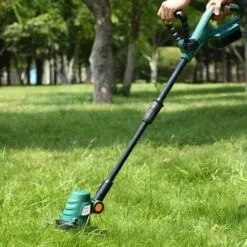 FIXKIT Coupe Bordure Sans Fil, Charge Rapide 1H, Batterie Li-V 20V, Cercle De Coupe De 230 Mm, Poignée Réglable,Débroussailleuse Angle De Réglage De 180 °, 10 Lames En Plastique -Tondeuse Et Accessoires Boutique 58088900 5