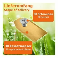 GUAZHUNIFR 30x Lames De Rechange En Acier Inoxydable Revêtu De Titane Compatible - Comprend Des Vis,GUA.B/bon 10 GUAZHUNIFR 30x Lames De Rechange En Acier Inoxydable Revêtu De Titane Compatible - Comprend Des Vis,GUA.B/bon -Tondeuse Et Accessoires Boutique 58186844 4