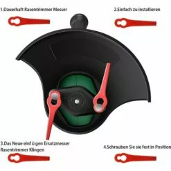 FVBJD 30 Pièces Lames En Plastique,Florabest Border Cutter, Lame De Tondeuse En Plastique Pour Coupe Bordure Florabest(La Couleur Verte) -Tondeuse Et Accessoires Boutique 58677322 4