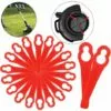 FVBJD 20 Pcs Lames De Tondeuse Pour RT250 Jardin Pelouse Tondeuse Accessoires,lames De Rechange,couteau En Plastique, Coupe-bordures Sans Fil -Tondeuse Et Accessoires Boutique 58677330 1
