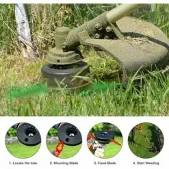 FVBJD Lames En Plastique De Rechange Pour Coupe-Bordures, 100 Lames De Rechange En Plastique Lames Plastique Lames De Tondeuse Pour Jardin Pelouse Tondeuse Accessoires(Vert) -Tondeuse Et Accessoires Boutique 58677383 4