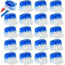 FVBJD 20 Pièces Connecteurs De Câbles Pour Robot Tondeuse, Raccords De Câble Périphérique Du Robot, Connecteurs Support Pour Câble Tondeuses à Gazon Robotiques Extérieures De Jardin