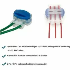 FVBJD Connecteurs De Câble Remplis Des Résines Pour Jardin & Extérieur Et Tondeuse Robot,50 Pièces 9 FVBJD Connecteurs De Câble Remplis Des Résines Pour Jardin & Extérieur Et Tondeuse Robot,50 Pièces -Tondeuse Et Accessoires Boutique 58758244 3