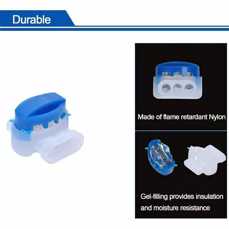 FVBJD Connecteurs De Câble Remplis Des Résines Pour Jardin & Extérieur Et Tondeuse Robot,50 Pièces 6 FVBJD Connecteurs De Câble Remplis Des Résines Pour Jardin & Extérieur Et Tondeuse Robot,50 Pièces – Image 4