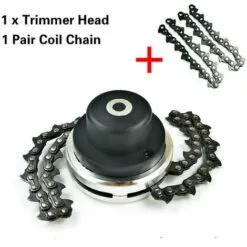 LIFCAUSAL Tête De Tondeuse Avec Lame De Coupe-chaîne à Bobine Tête De Tondeuse à Gazon D'extérieur Outil De Mangeur De Tête De Tondeuse En Acier Pour Remplacement De Tondeuse à Gazon à Arbres Droits